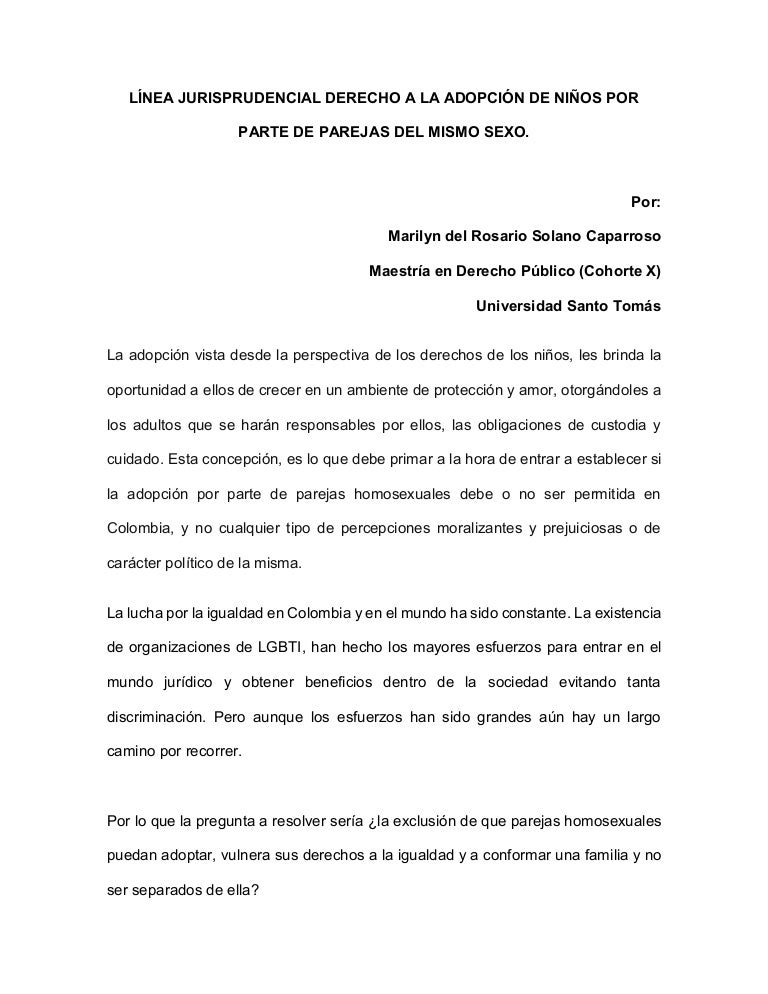 Corte Constitucional deja en firme adopción para parejas de ...